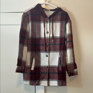 Plaid Hooded Women's Jacket